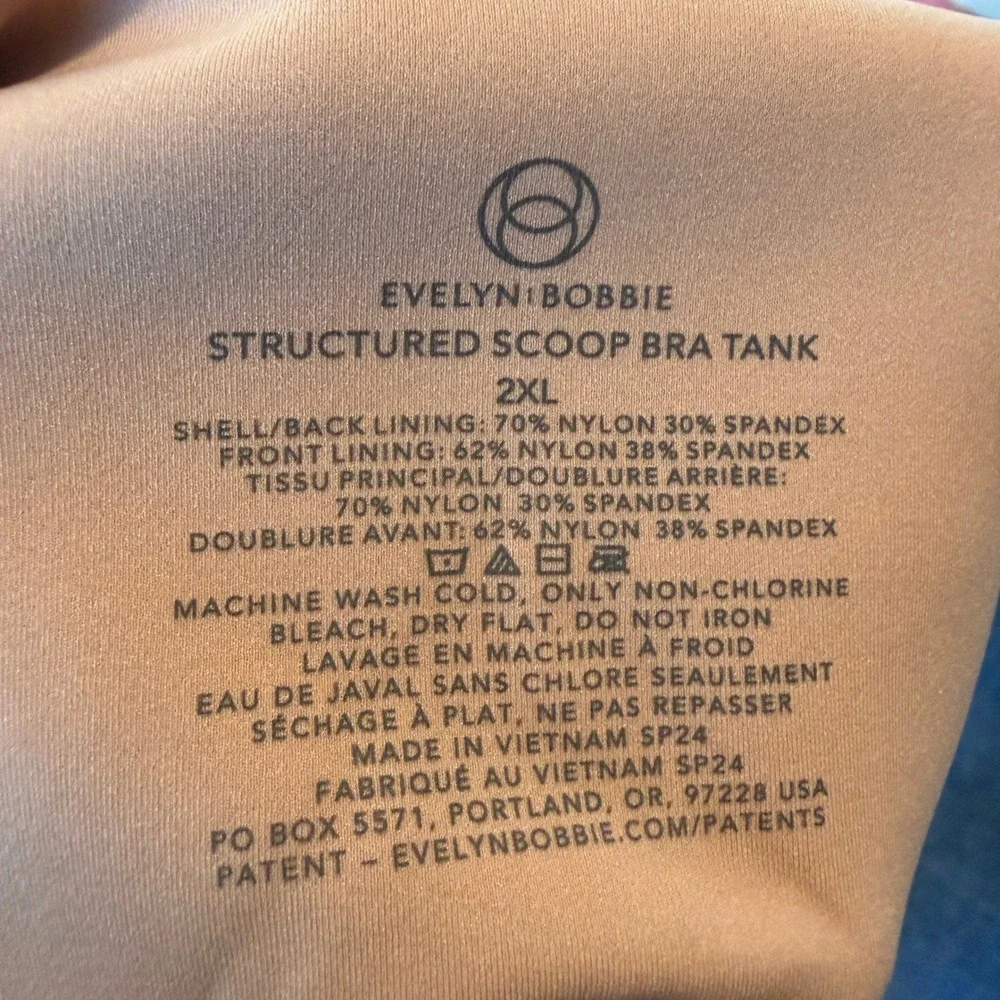 Evelyn & Bobbie Structured Scoop Bra Tank Nude Seamless Camisole 2XL - Picture 7 of 7
